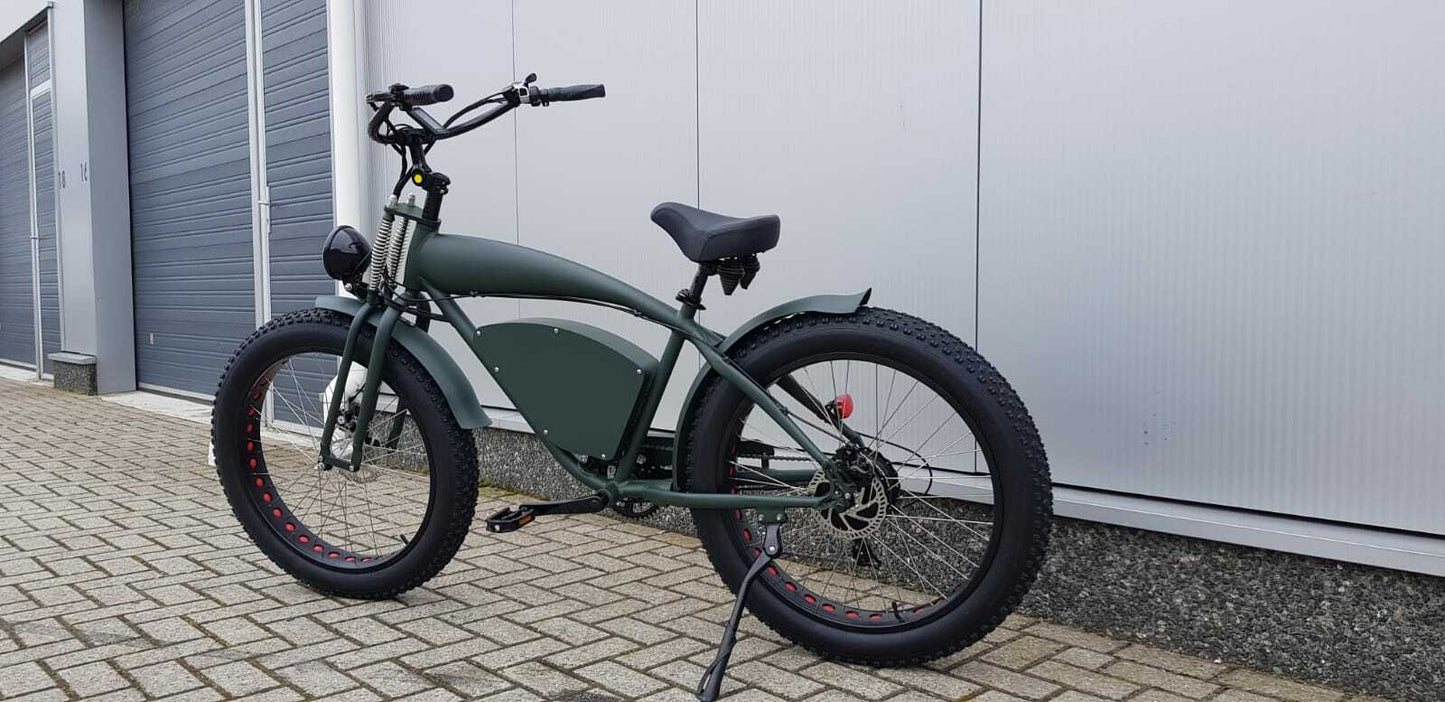 Vintage-Cruiser Ebike | Groen