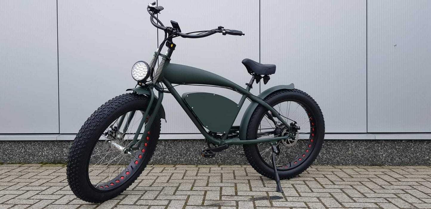 Vintage-Cruiser Ebike | Groen