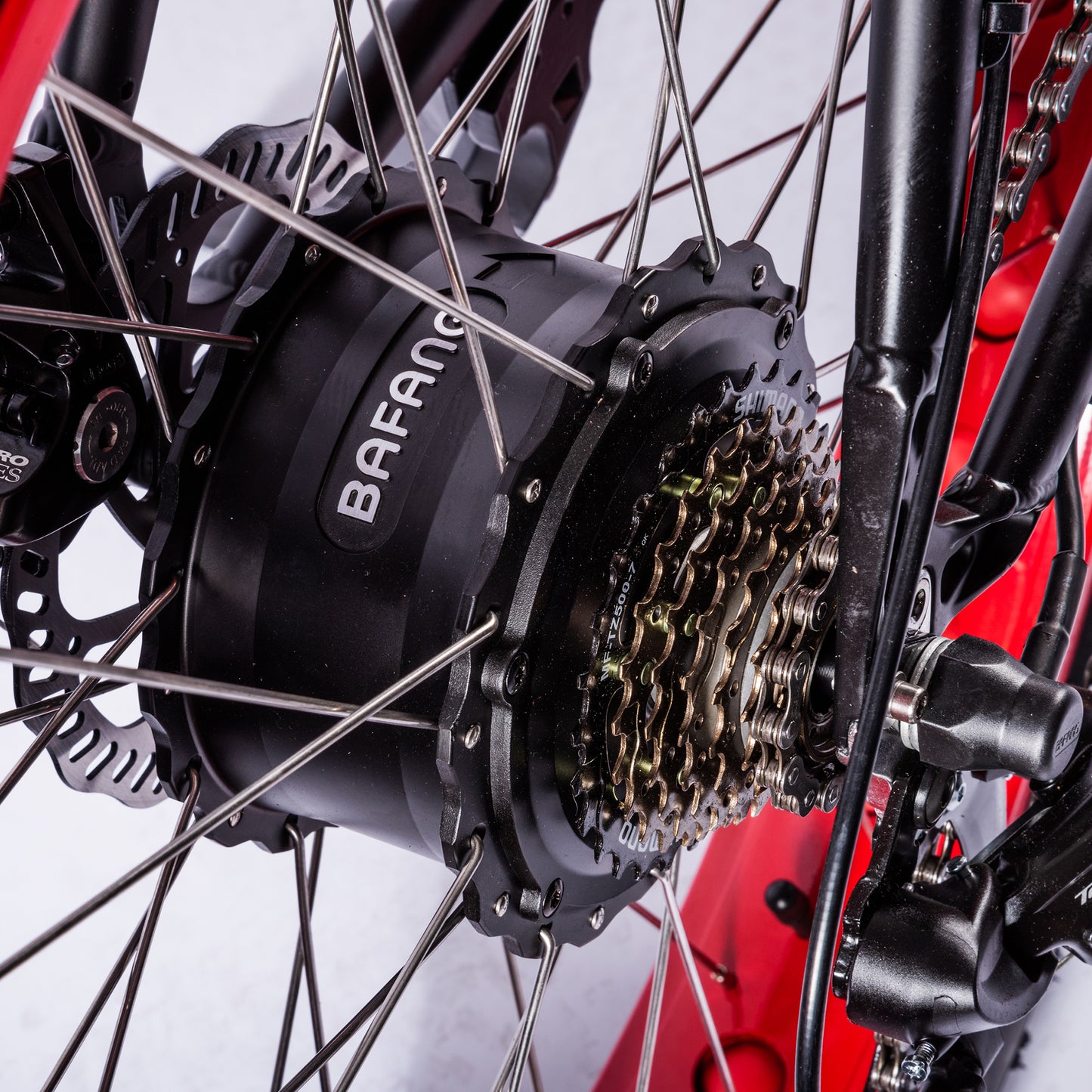 Vintage-Cruiser Ebike | Zwart Rood
