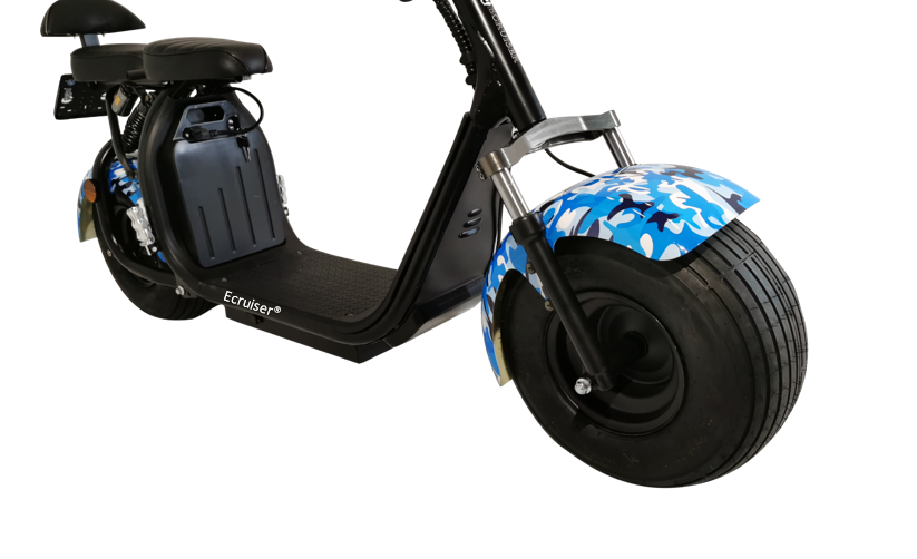 Ecruiser X1 - Camouflage blauw/wit
