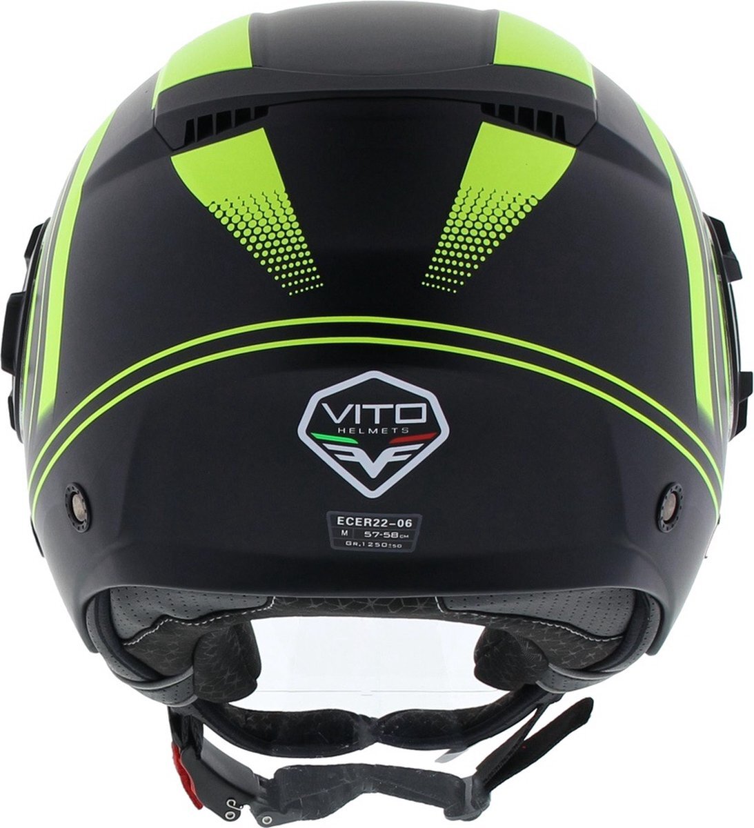 Vito Bruzano moda helm: Zwart - Groen