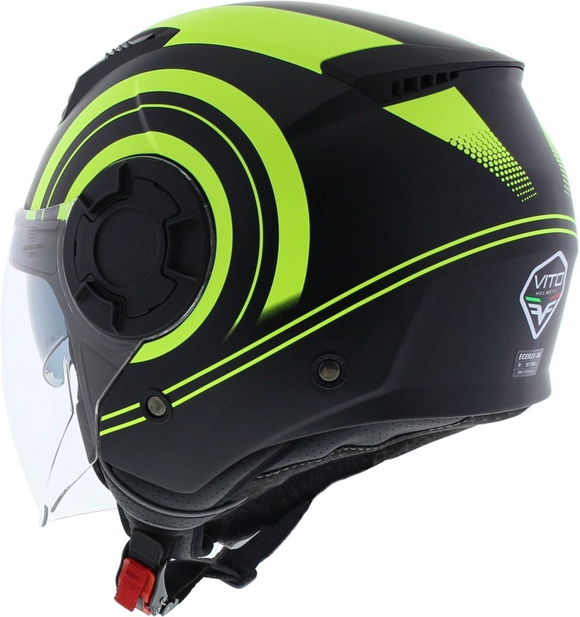 Vito Bruzano moda helm: Zwart - Groen