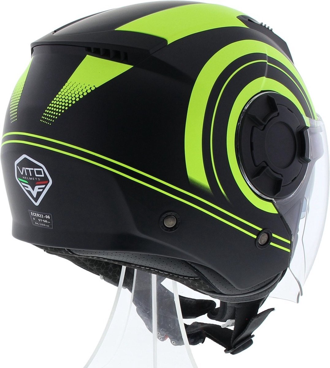 Vito Bruzano moda helm: Zwart - Groen