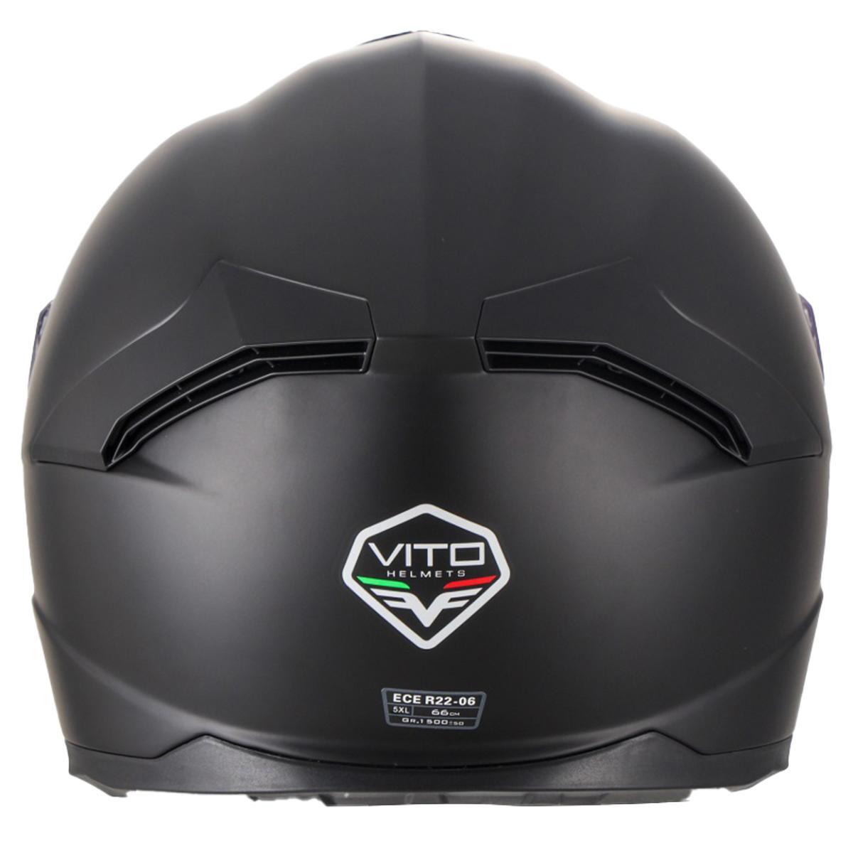 Helm vito grande oversize + zonnevizier mat zwart