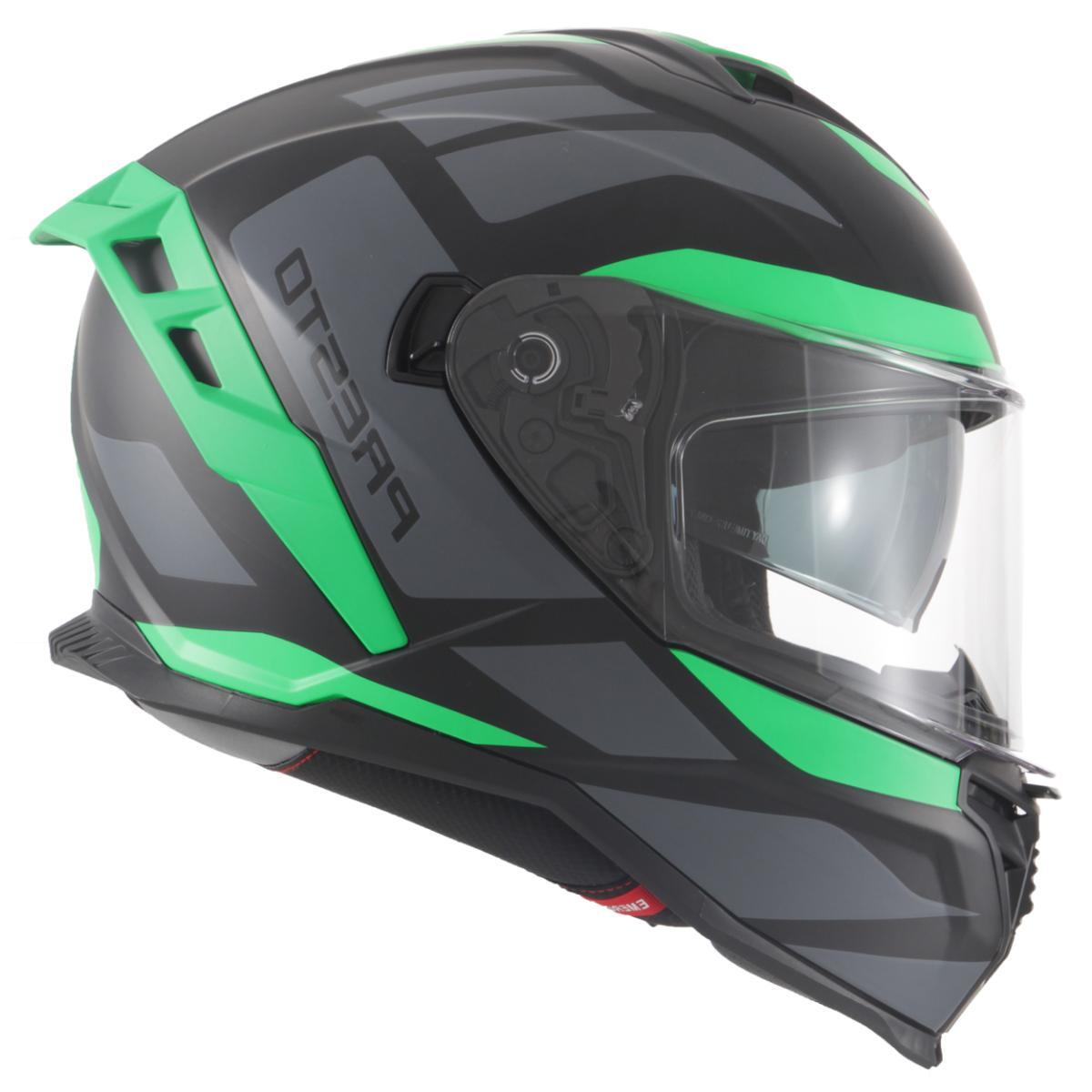 Helm vito presto integraal + zonnevizier mat groen/zwart
