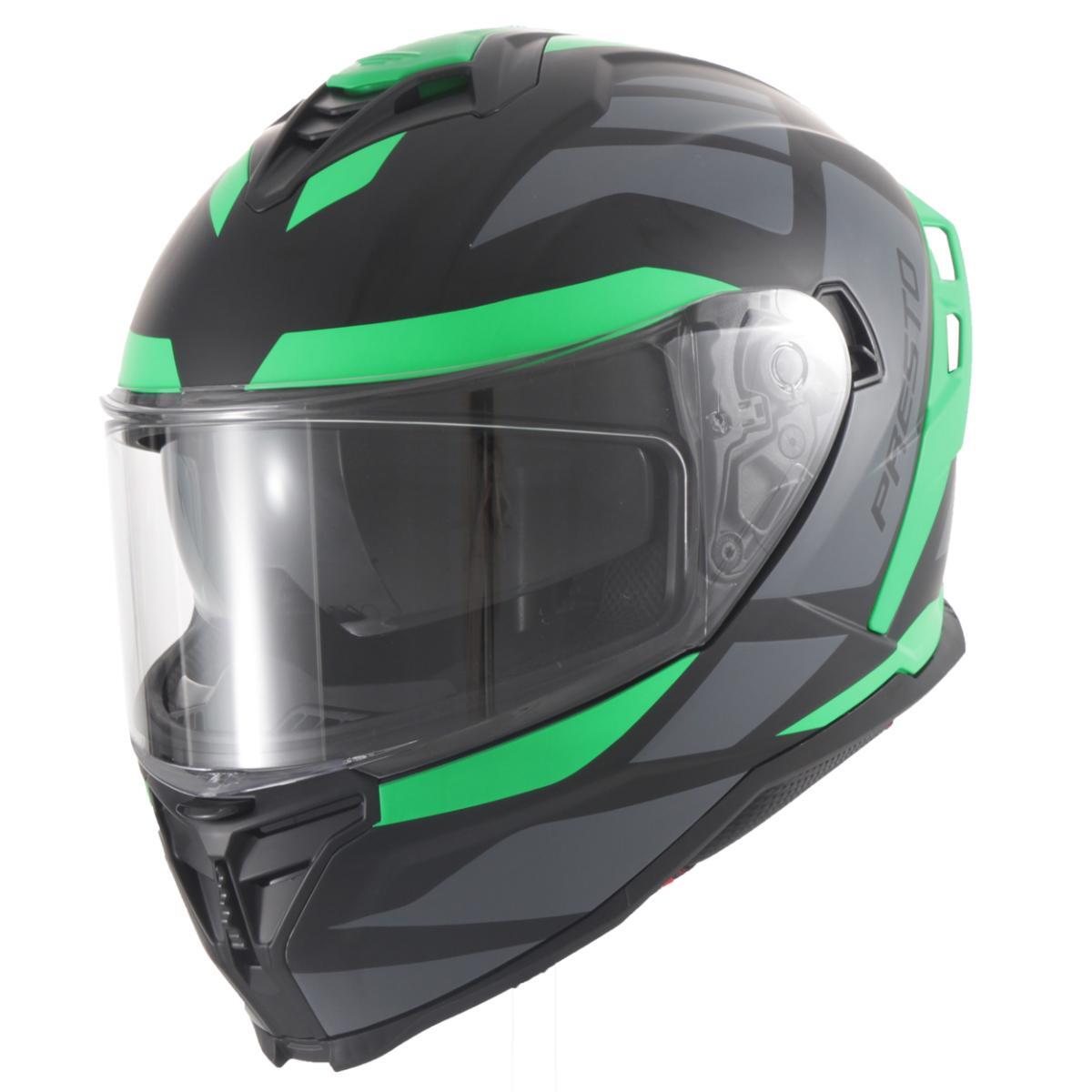 Helm vito presto integraal + zonnevizier mat groen/zwart