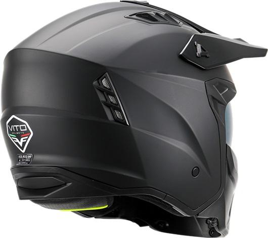 Vito Predator helm: Matt zwart
