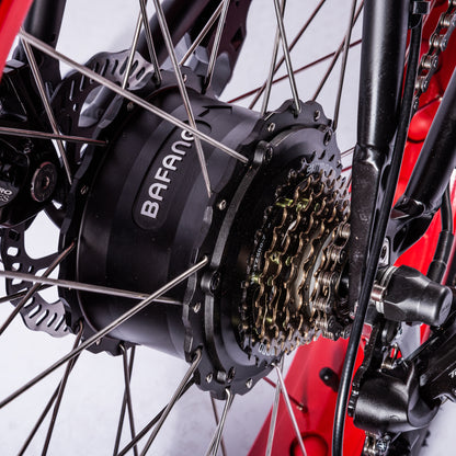 Vintage-Cruiser Ebike | Zwart Rood