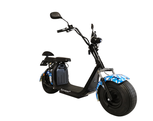 Ecruiser X1 - Camouflage blauw/wit