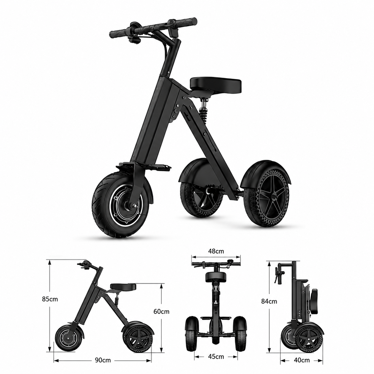 Opvouwbare 3wiel scooter - EQ Fold