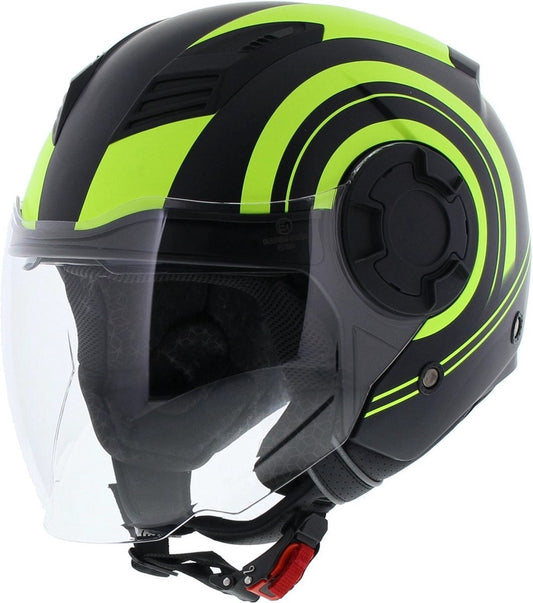 Vito Bruzano moda helm: Zwart - Groen