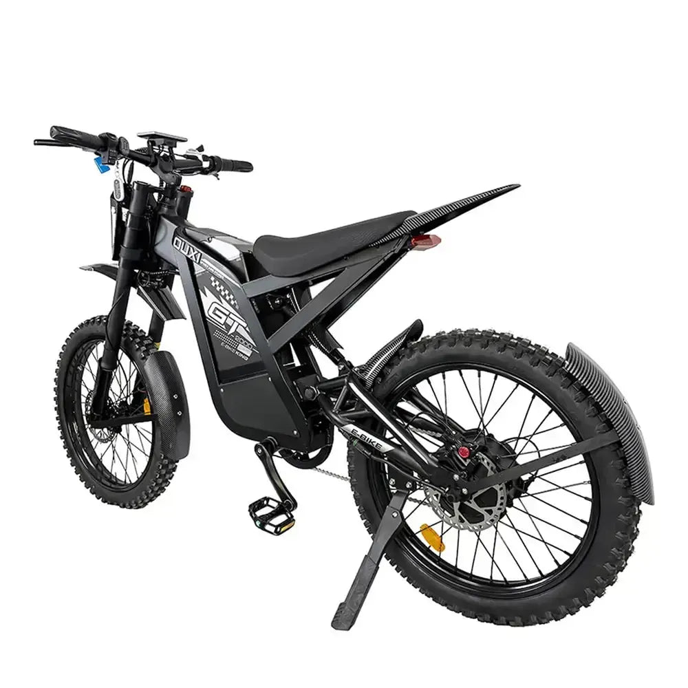 Grijze Ouxi GT2000 e-bike, zijaanzicht op witte achtergrond