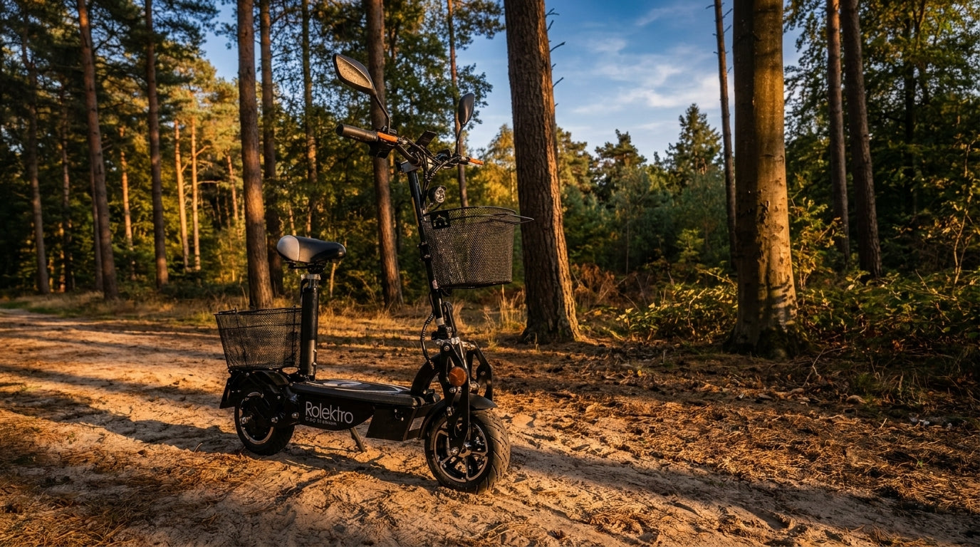 Avondrit op de e-scooter